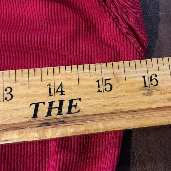 Maurice’s‎ M Red Wrap Blouse Sheer Swiss Dot Sleeves Romantic Holiday Coquette - Picture 6 of 11